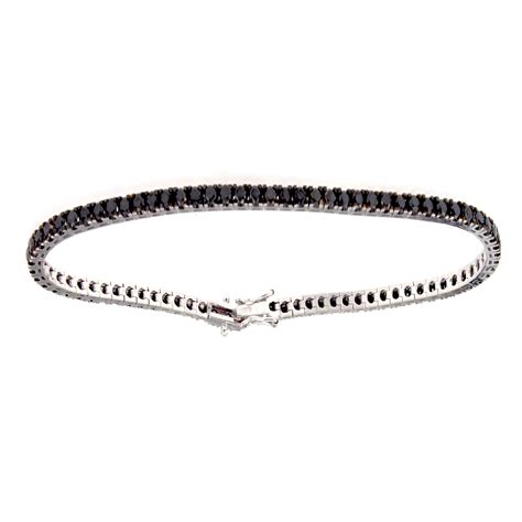 bracciale tennis diamanti neri